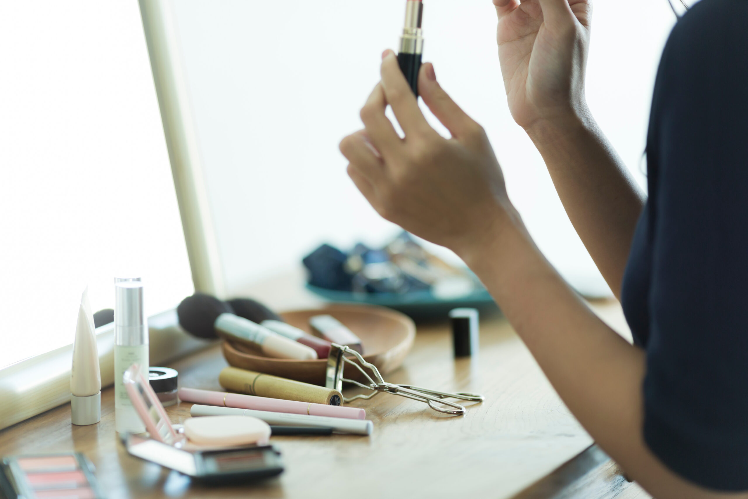 ①メイクしたままサウナに入っている