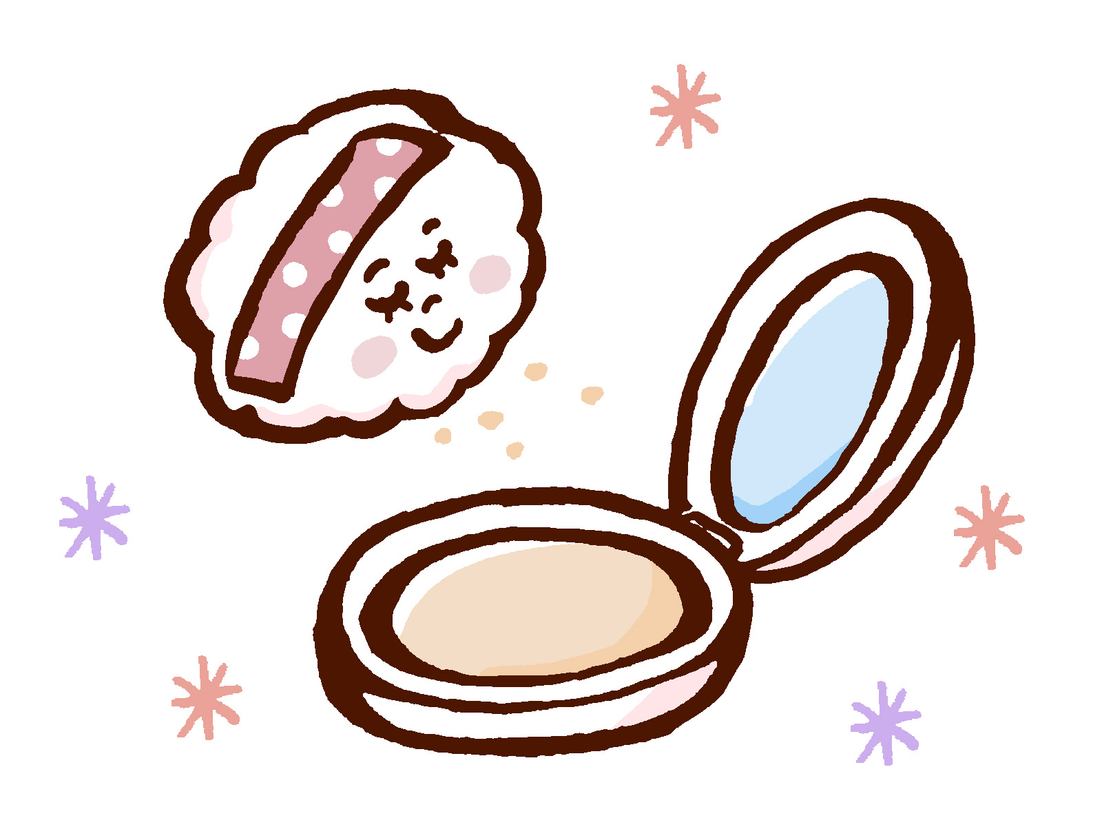 2.【中級】ナイトパウダーですっぴんをやんわり隠す